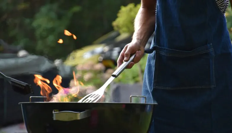 man grilling outdoor